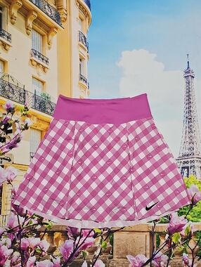 Nike Pink Checkered Tennis Athleisure Skort Size XS NWT